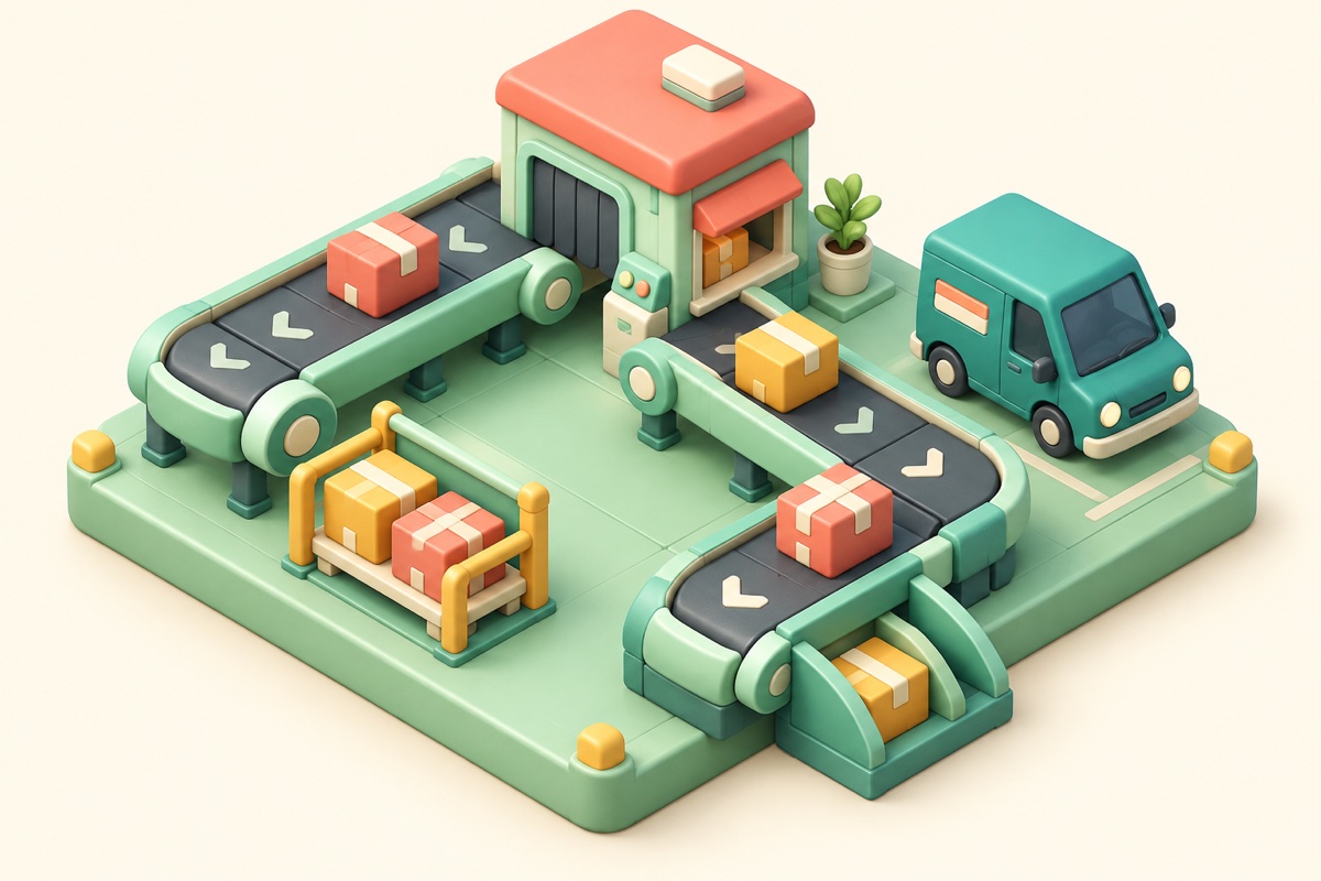 Parcel Pop’s conveyor depot